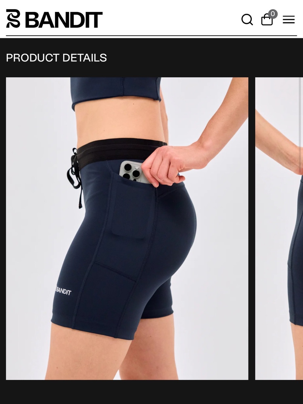 ***ISO*** Bandit Stamina 7” Compression Shorts in Navy (Medium)